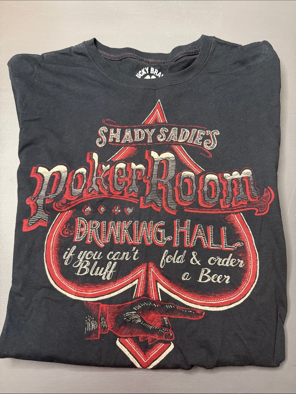 Men’s Lucky Brand Black Graphic Tee. Size: small